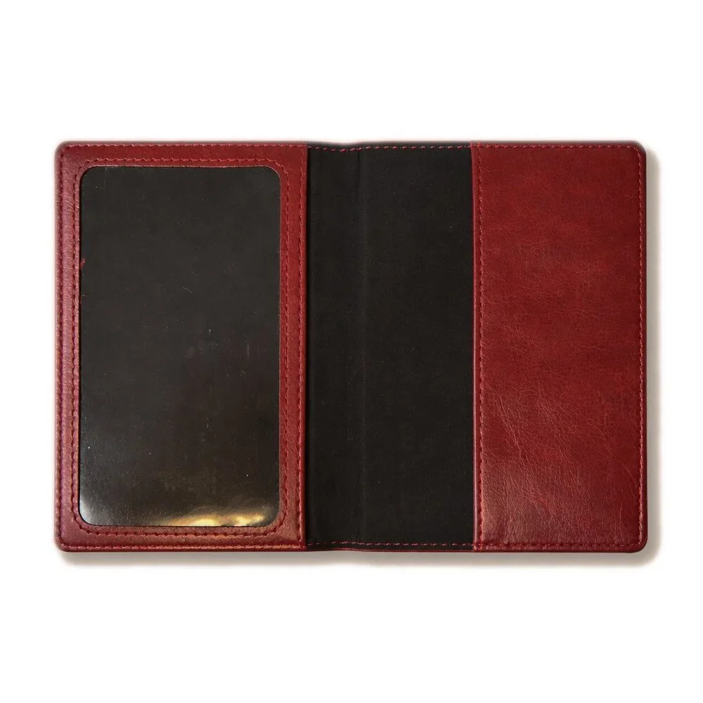 Elegant Burgundy Passport Cover & Vaccine Holder - Picture 4 of 5
